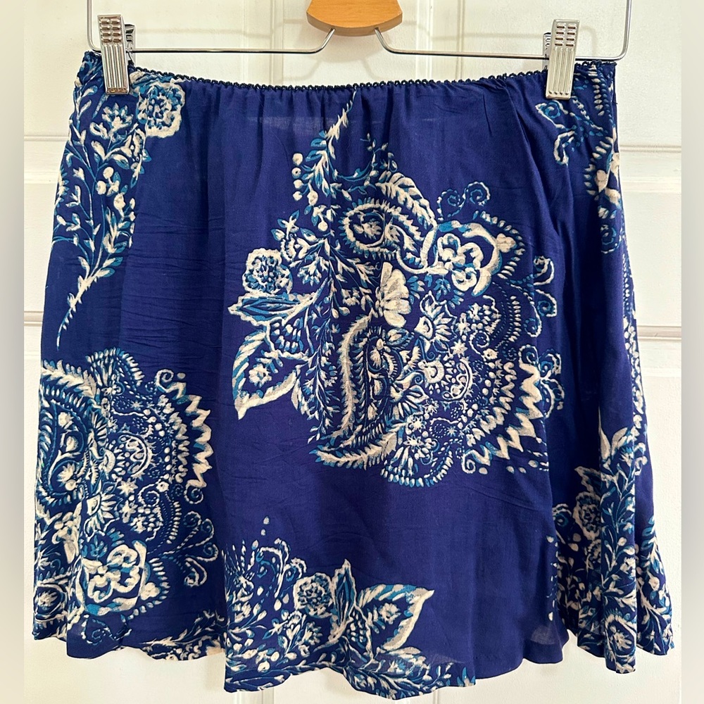 {Free People} Batik Print Mini Skirt - Sz M